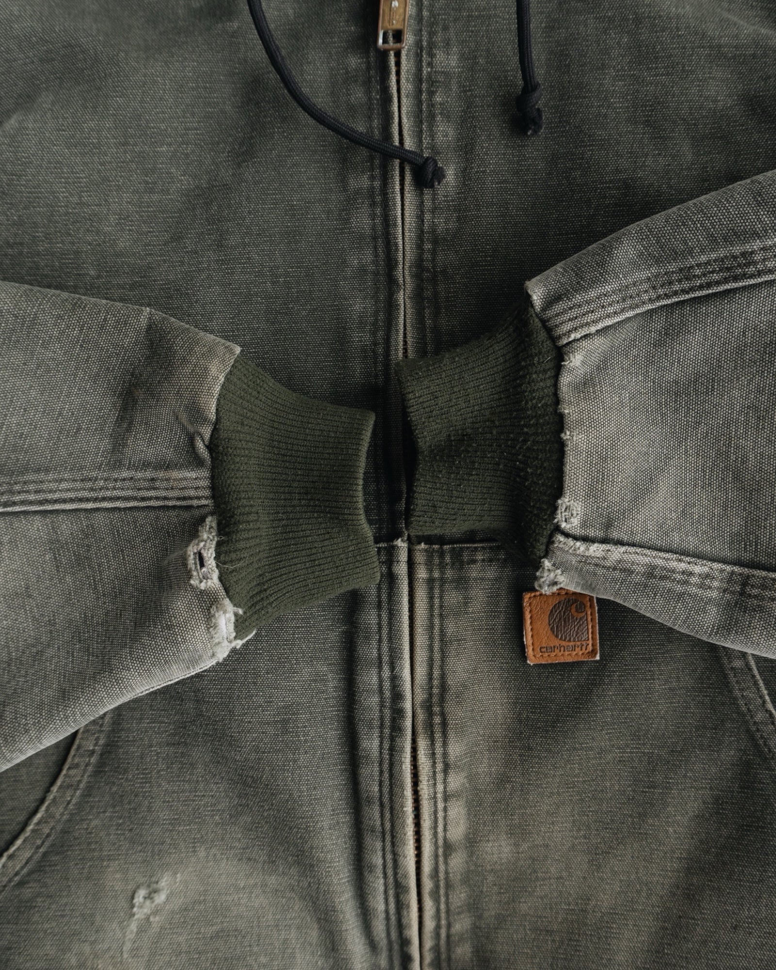 (L) VINTAGE CARHARTT GREEN OLIVE FADED ACTIVE JACKET