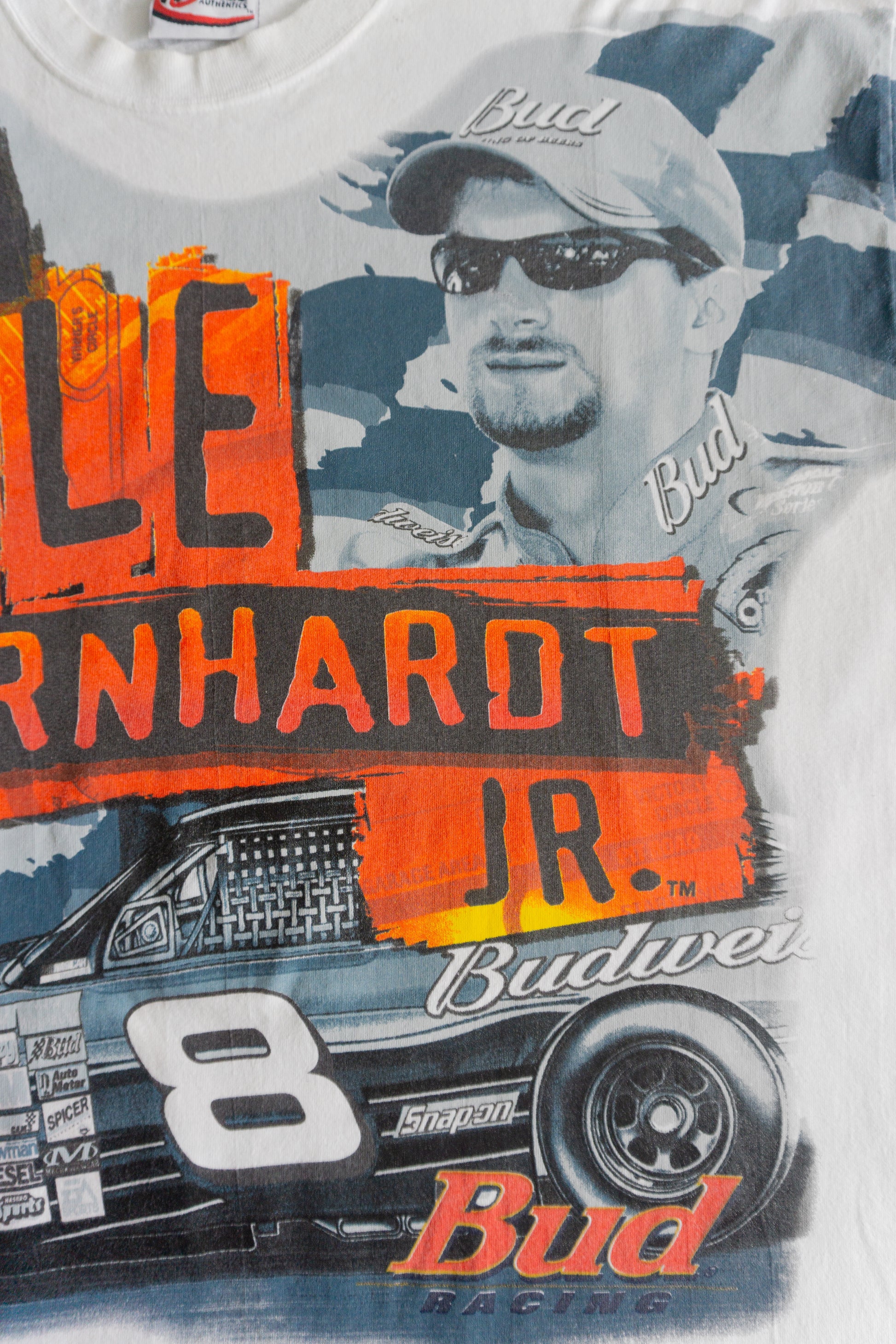 (L) 00’S VINTAGE NASCAR RACING DALE EARNHARDT AOP TEE