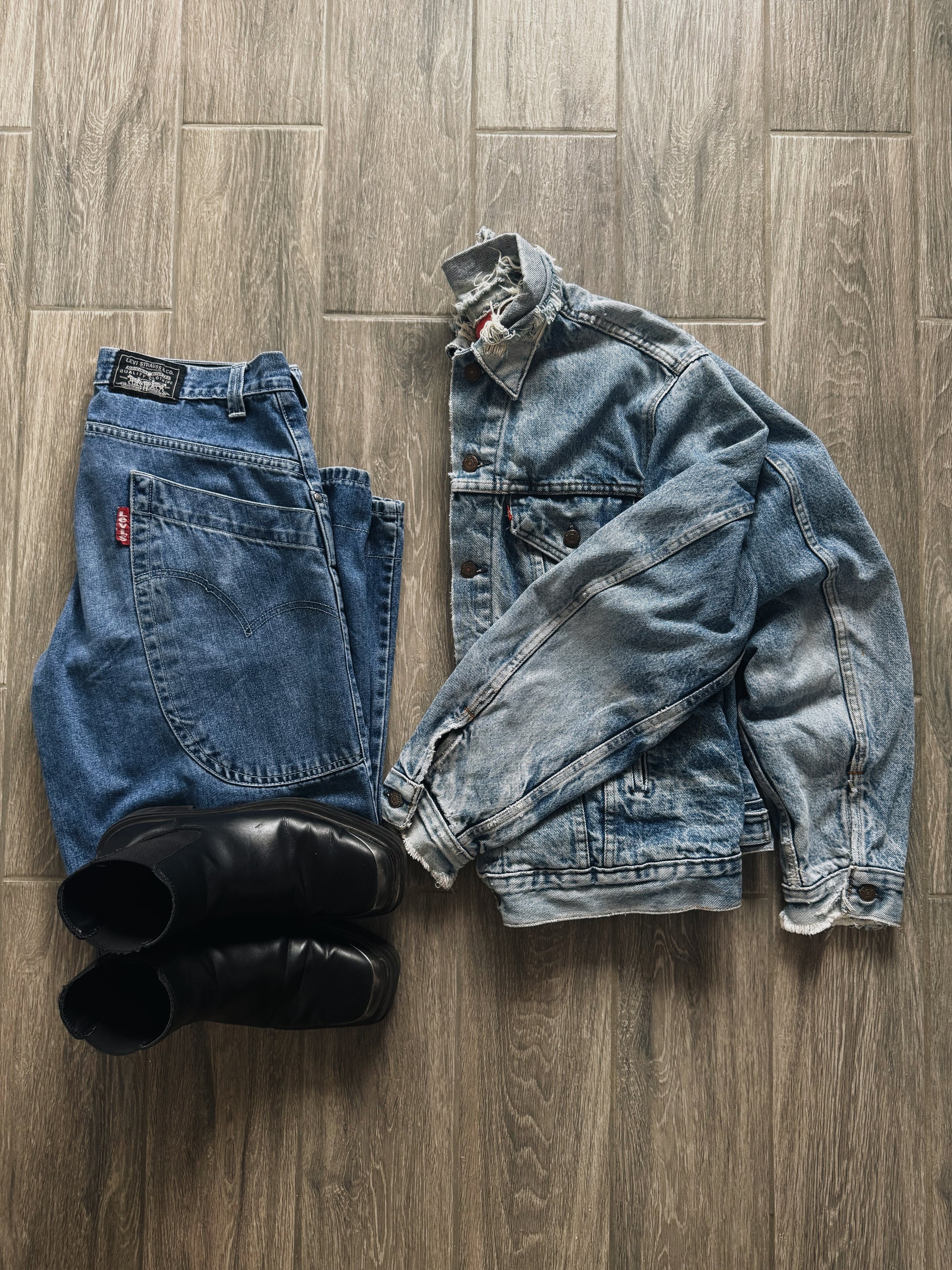 (L) 80’S VINTAGE LEVIS DENIM TRUCKER JACKET