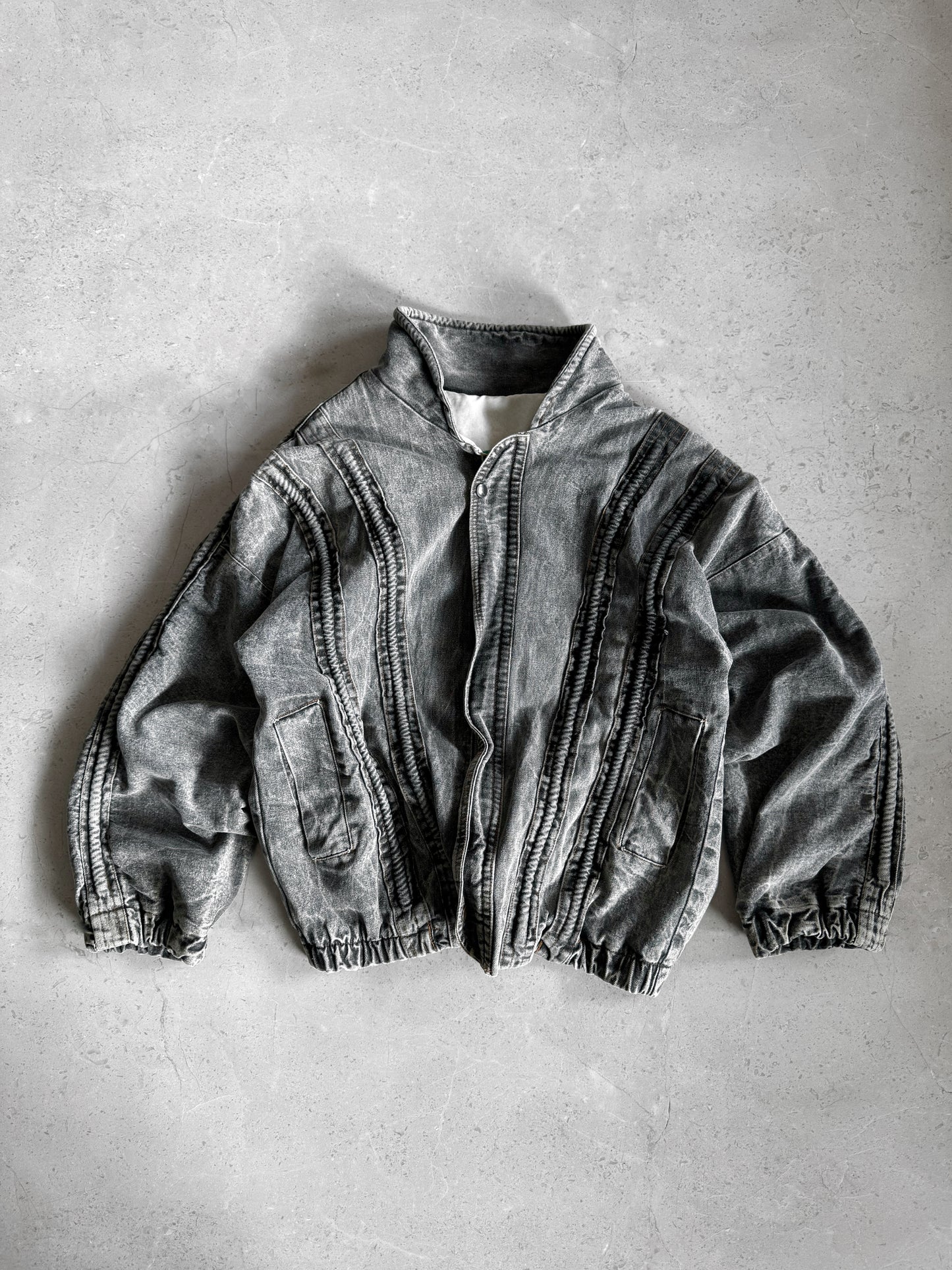 (L) Vintage Harley Davidson Washed Jacket