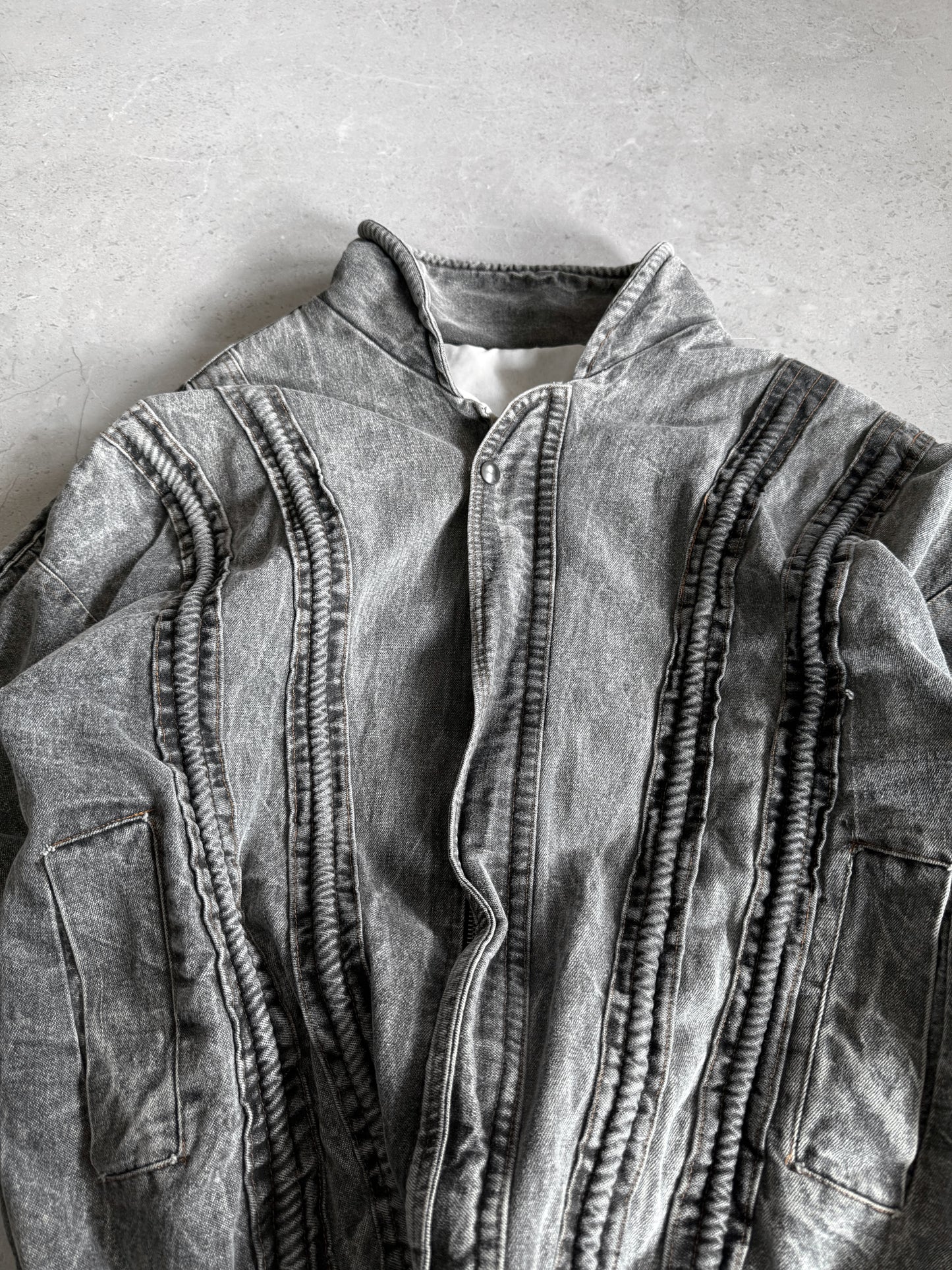 (L) Vintage Harley Davidson Washed Jacket