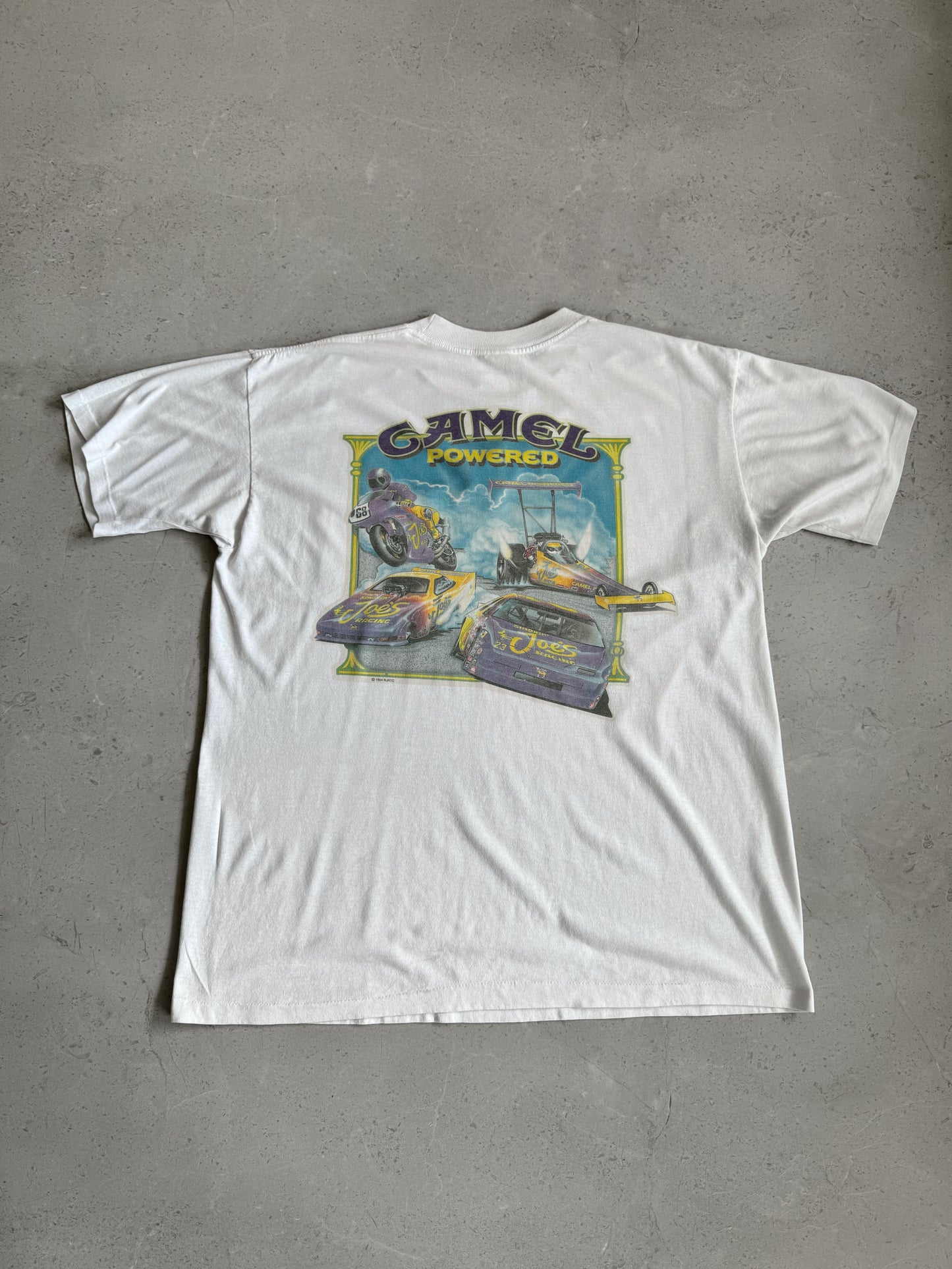 (L-XL) 1990’S VINTAGE CAMEL SMOKIN JOE’S RACING POCKET TEE COLLECTION