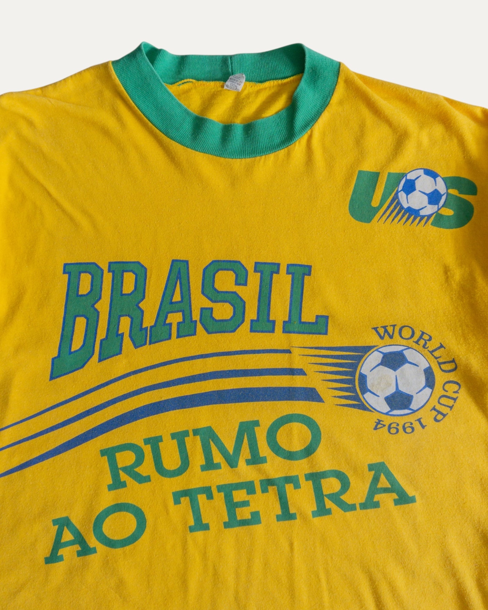 (L) 90’S VINTAGE BRASIL 1994 WORLD CUP TEE BLOKECORE TEE