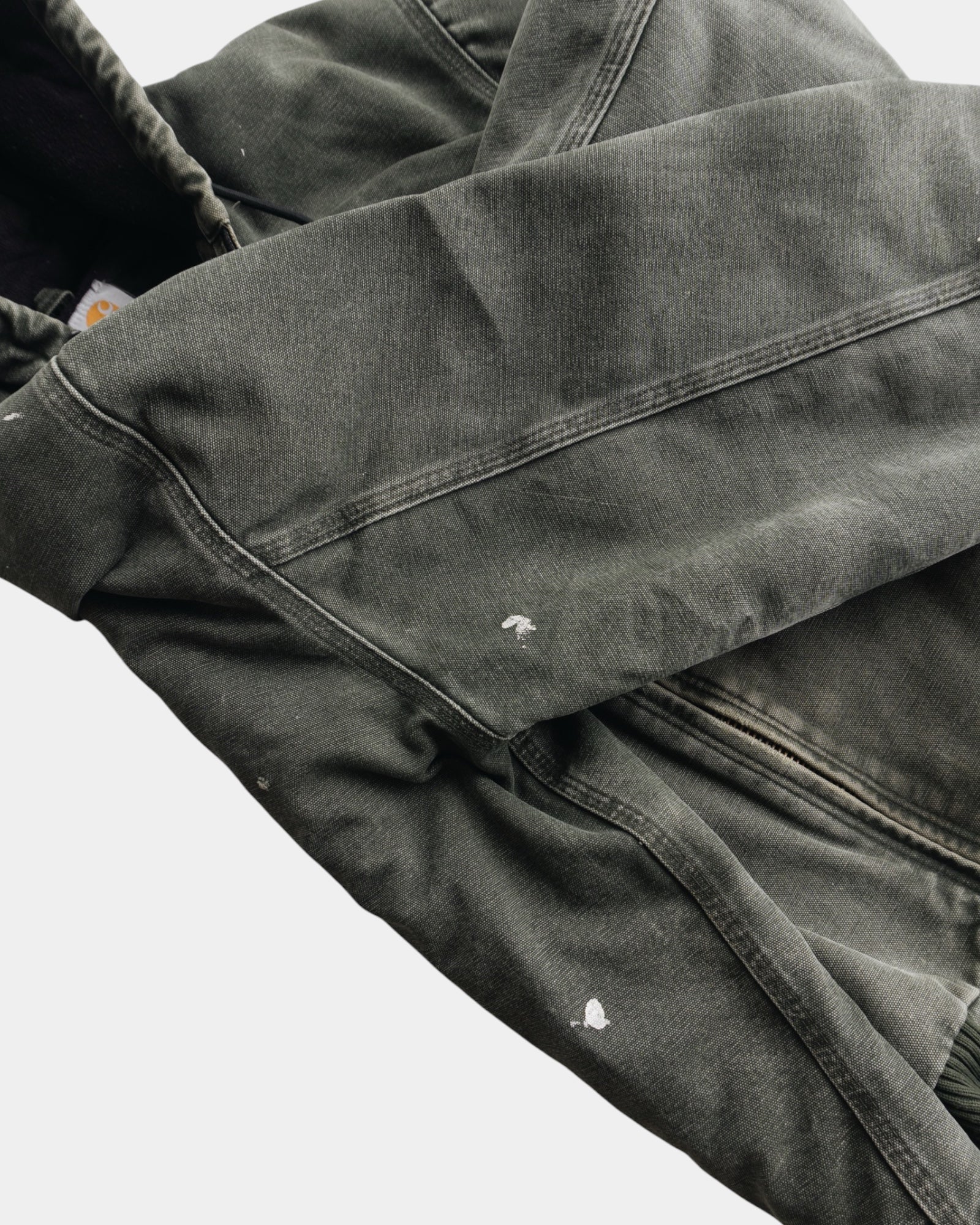 (L) VINTAGE CARHARTT GREEN OLIVE FADED ACTIVE JACKET