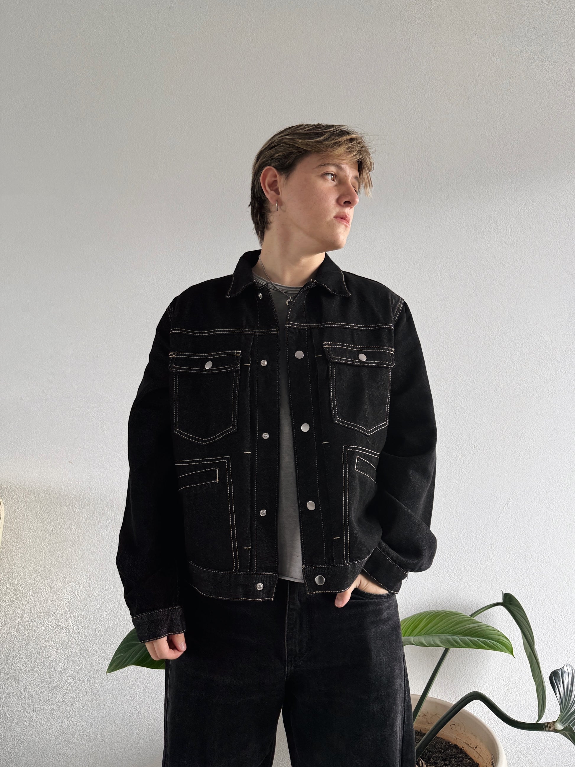 (M) DARK DENIM TYPE COWBOY JACKET