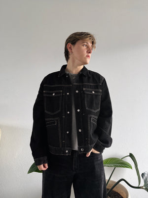 (M) DARK DENIM TYPE COWBOY JACKET