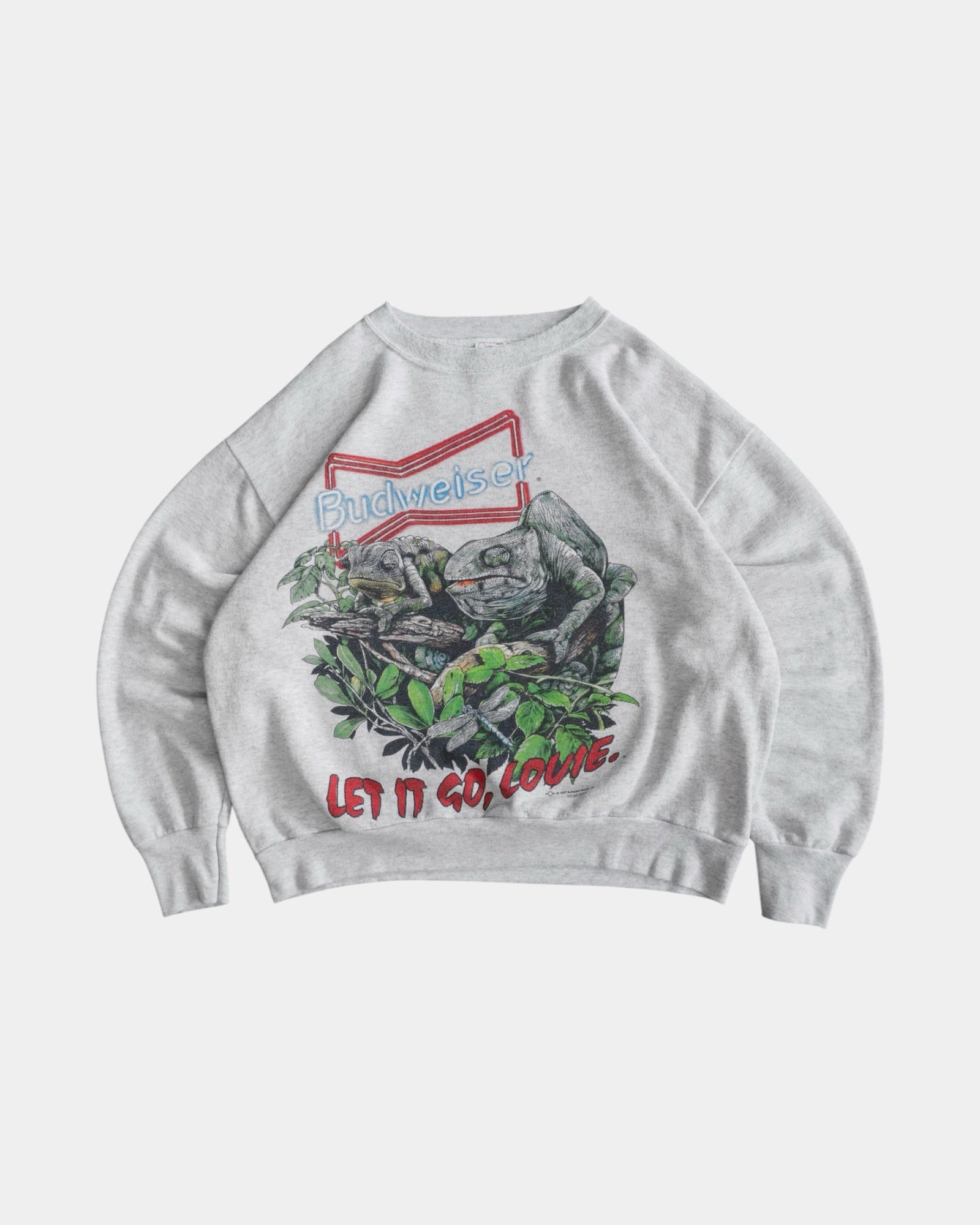 (L) VINTAGE BUDWEISER LIZARD CREWNECK