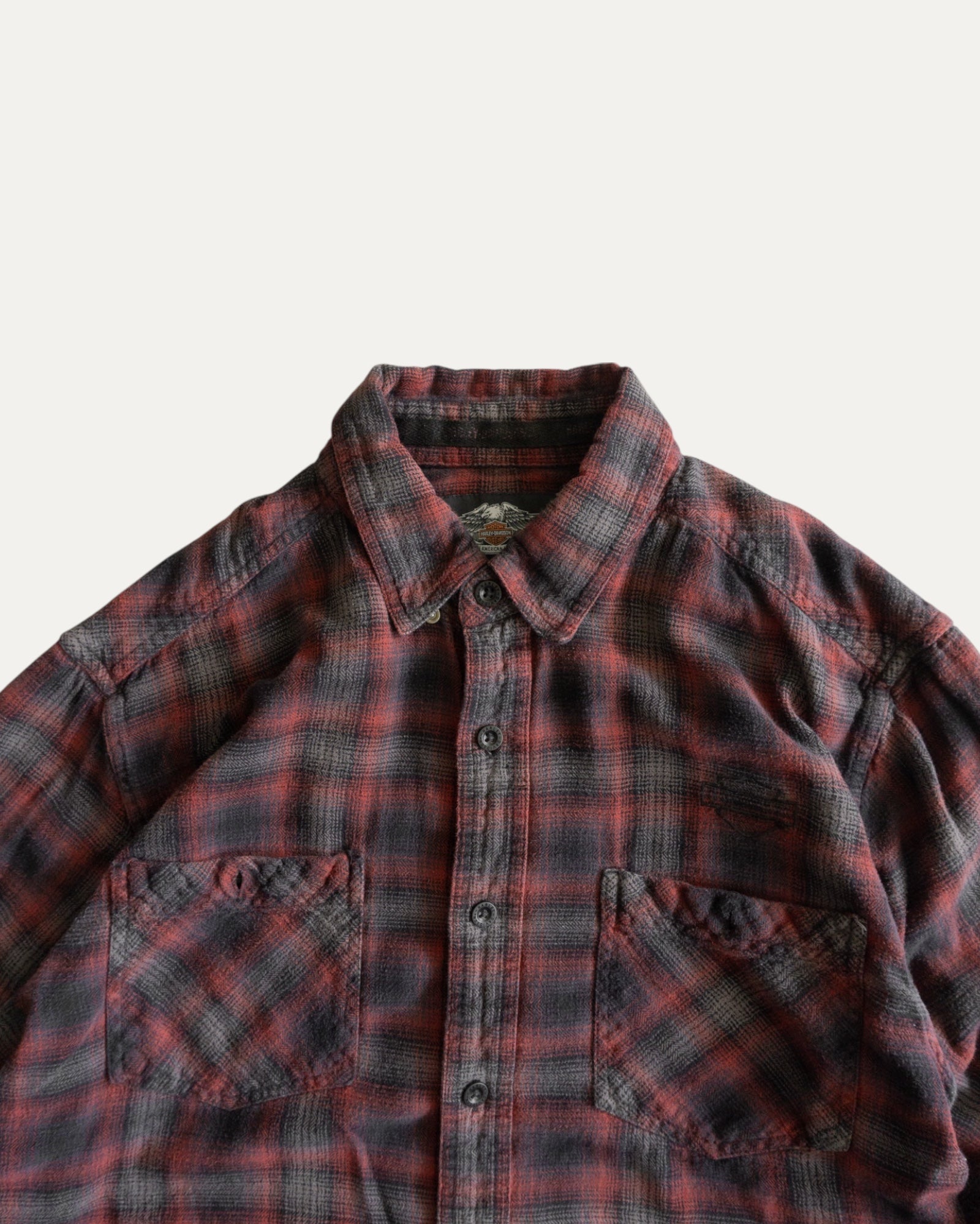 (L) VINTAGE HARLEY DAVIDSON FLANNEL