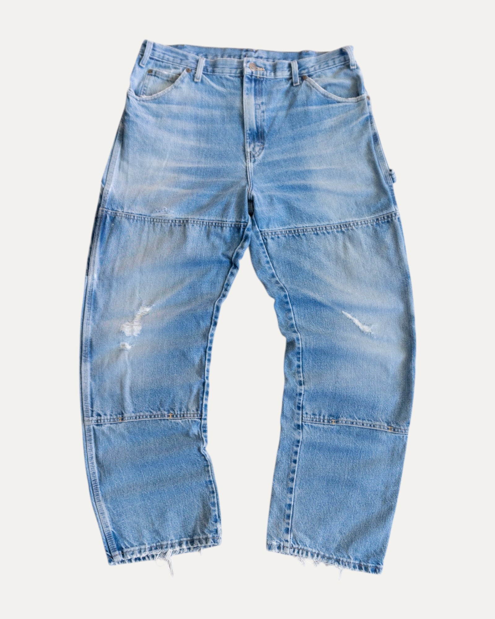 VINTAGE DICKIES DENIM DOUBLE KNEE PANTS - 36x32