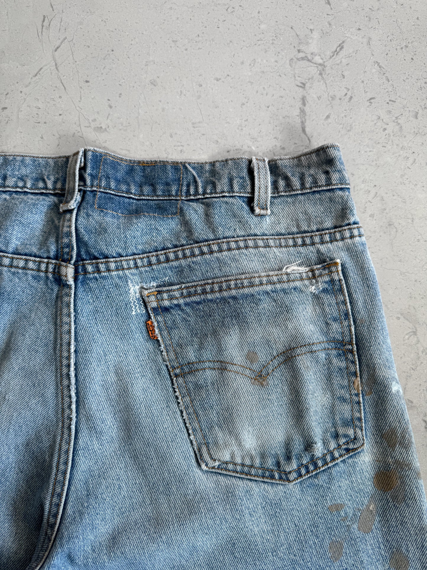 1980’S VINTAGE LEVIS TAB ORANGE WORKWEAR PANTS