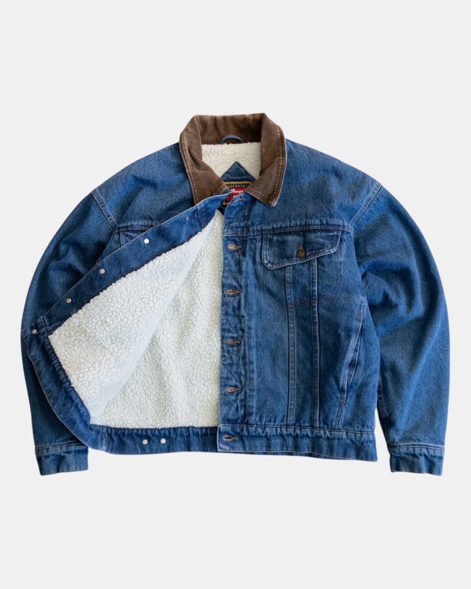 (L) VINTAGE WRANGLER DENIM SHERPA JACKET