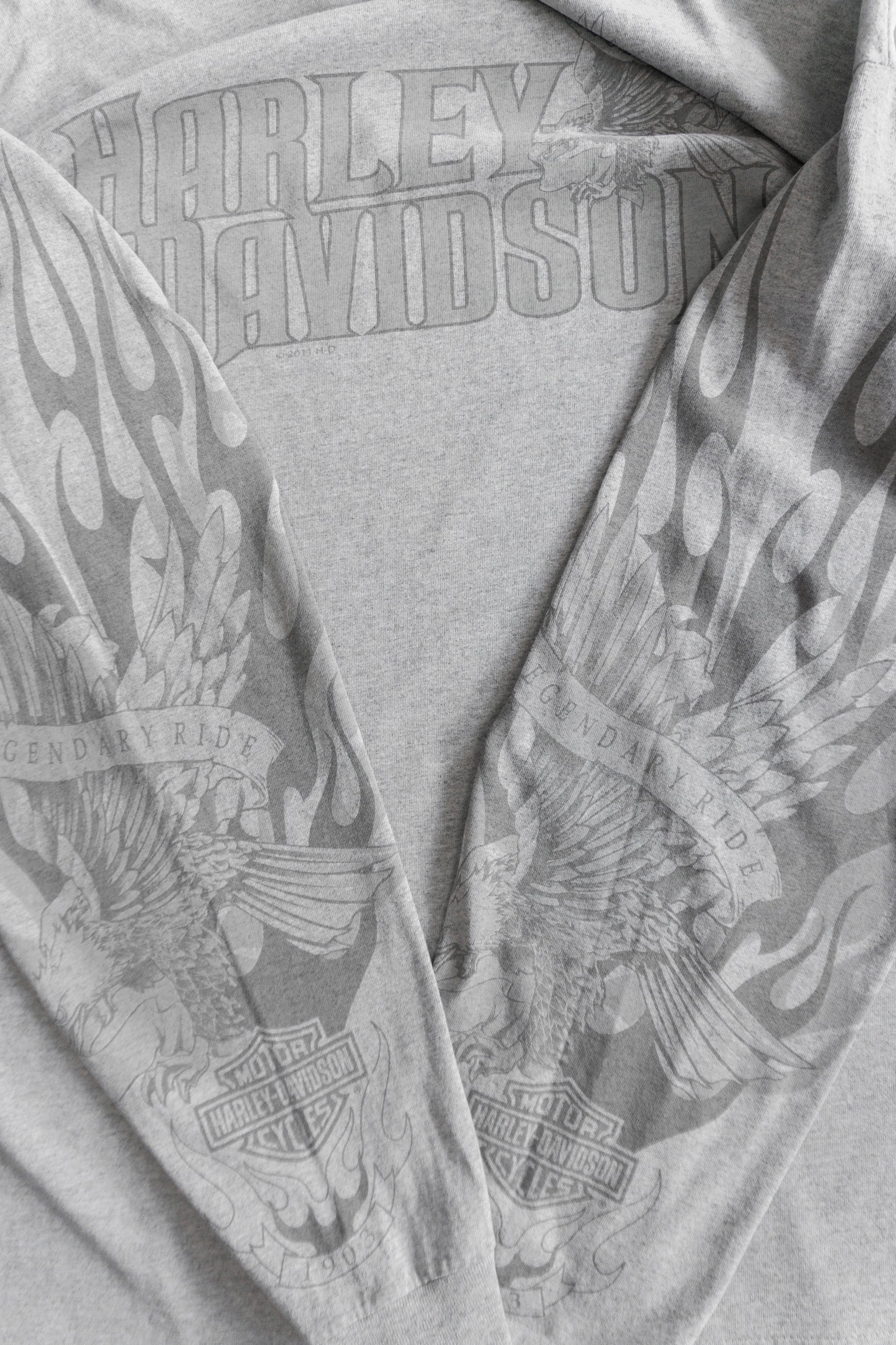 (XL) HARLEY DAVIDSON EAGLE FLAMES LONG SLEEVE