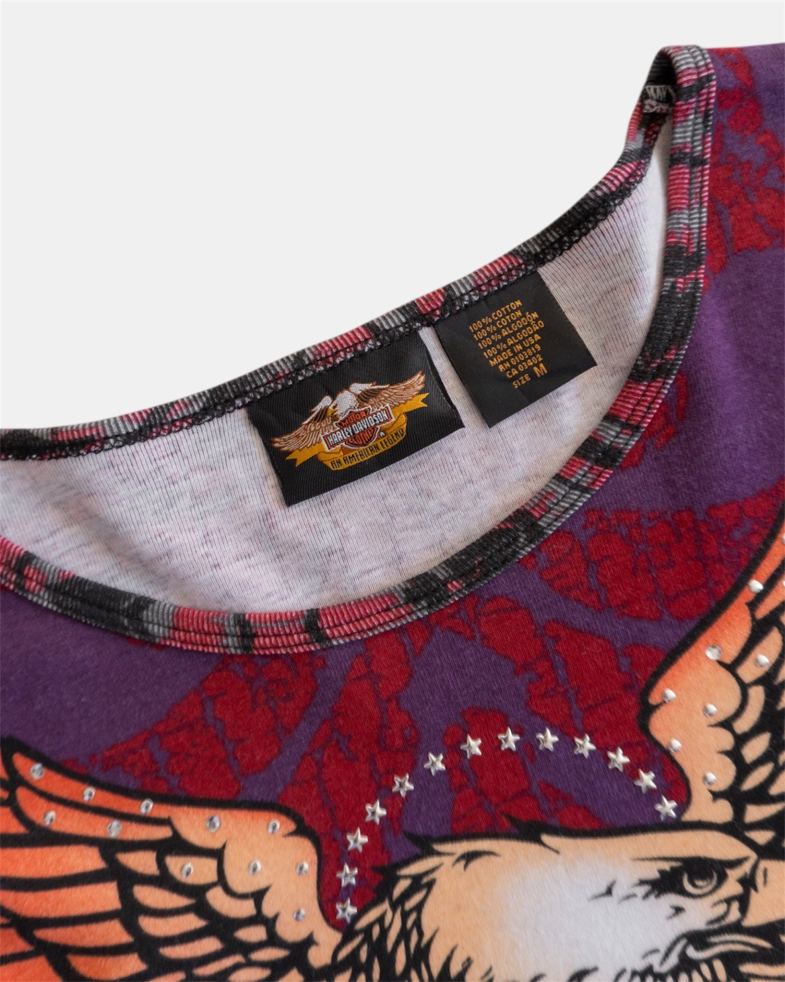 (M) VINTAGE Y2K HARLEY DAVIDSON FLAMES AOP LONG SLEEVE