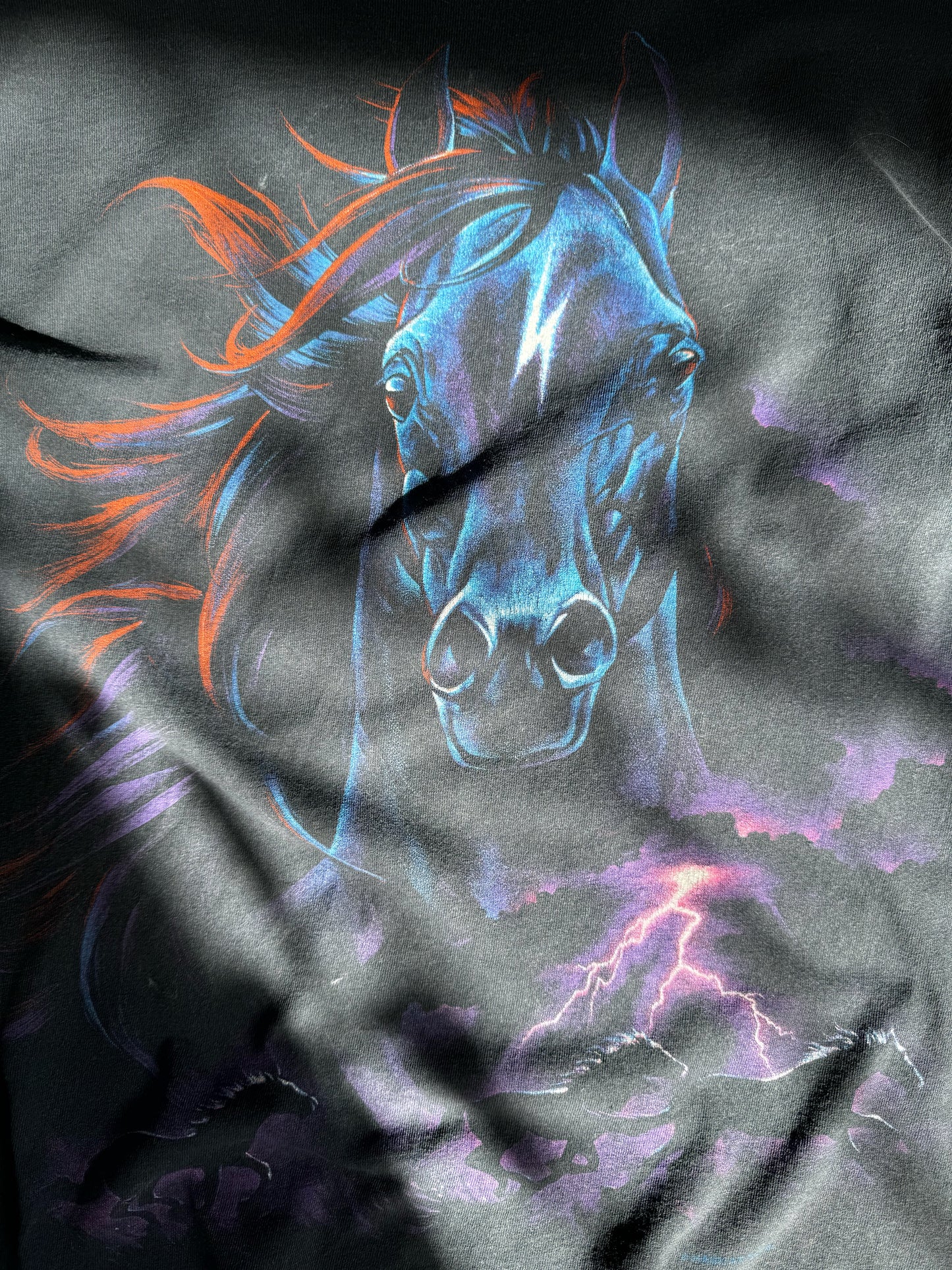 (M) 1990’S VINTAGE HORSES FADED TEE