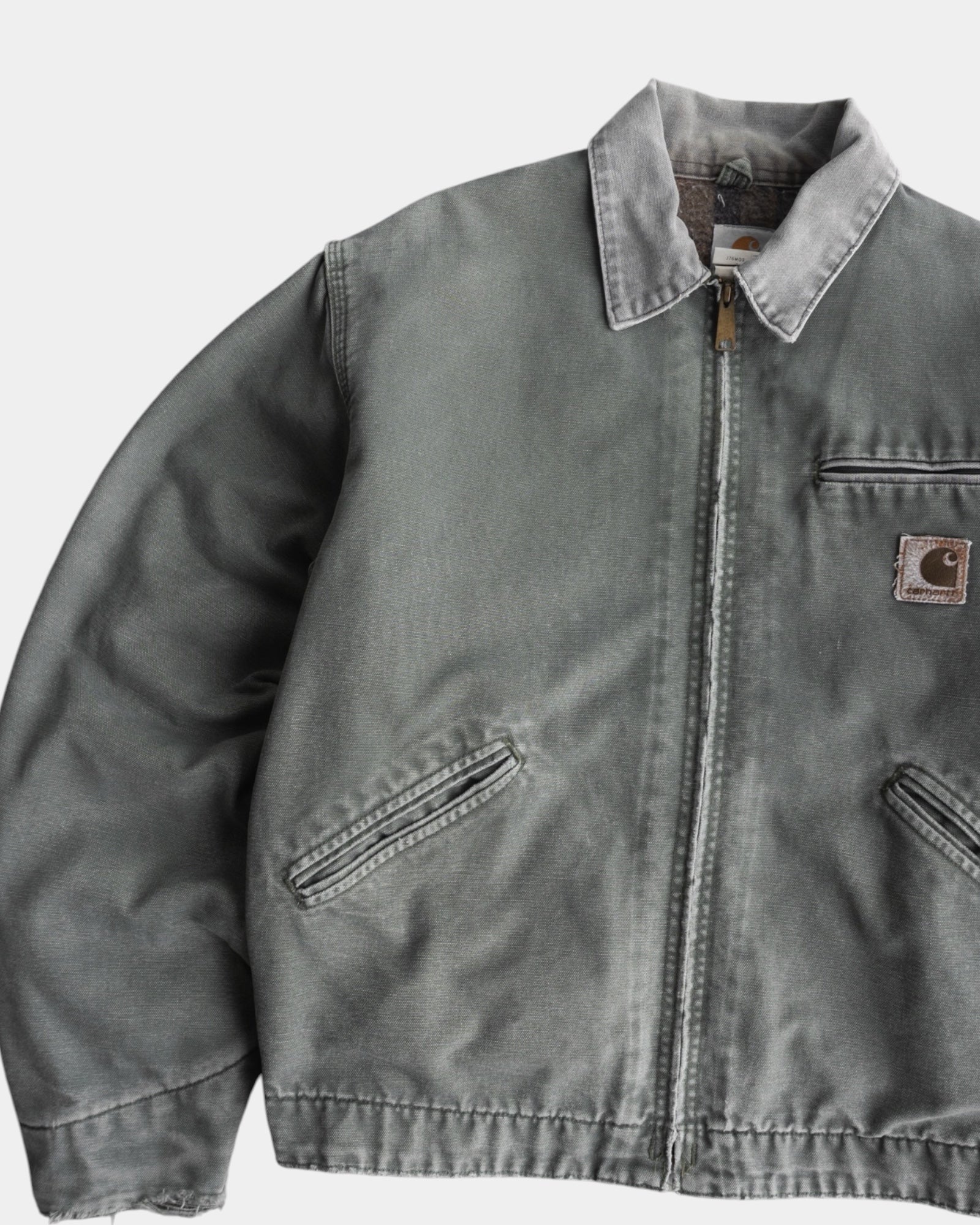 (L) 90’S VINTAGE CARHARTT FADED GREEN DETROIT JACKET J76 MOS