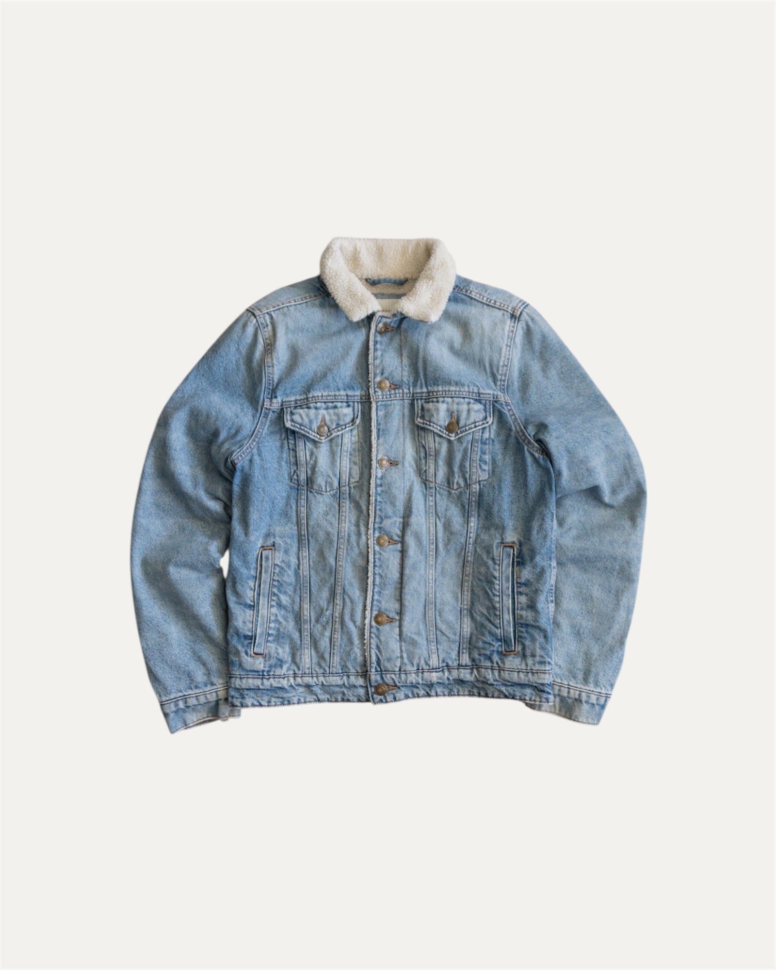 (S/M) AE DENIM SHERPA JACKET