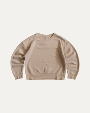 (BOXY S) UNIQLO BEIGE CREWNECK