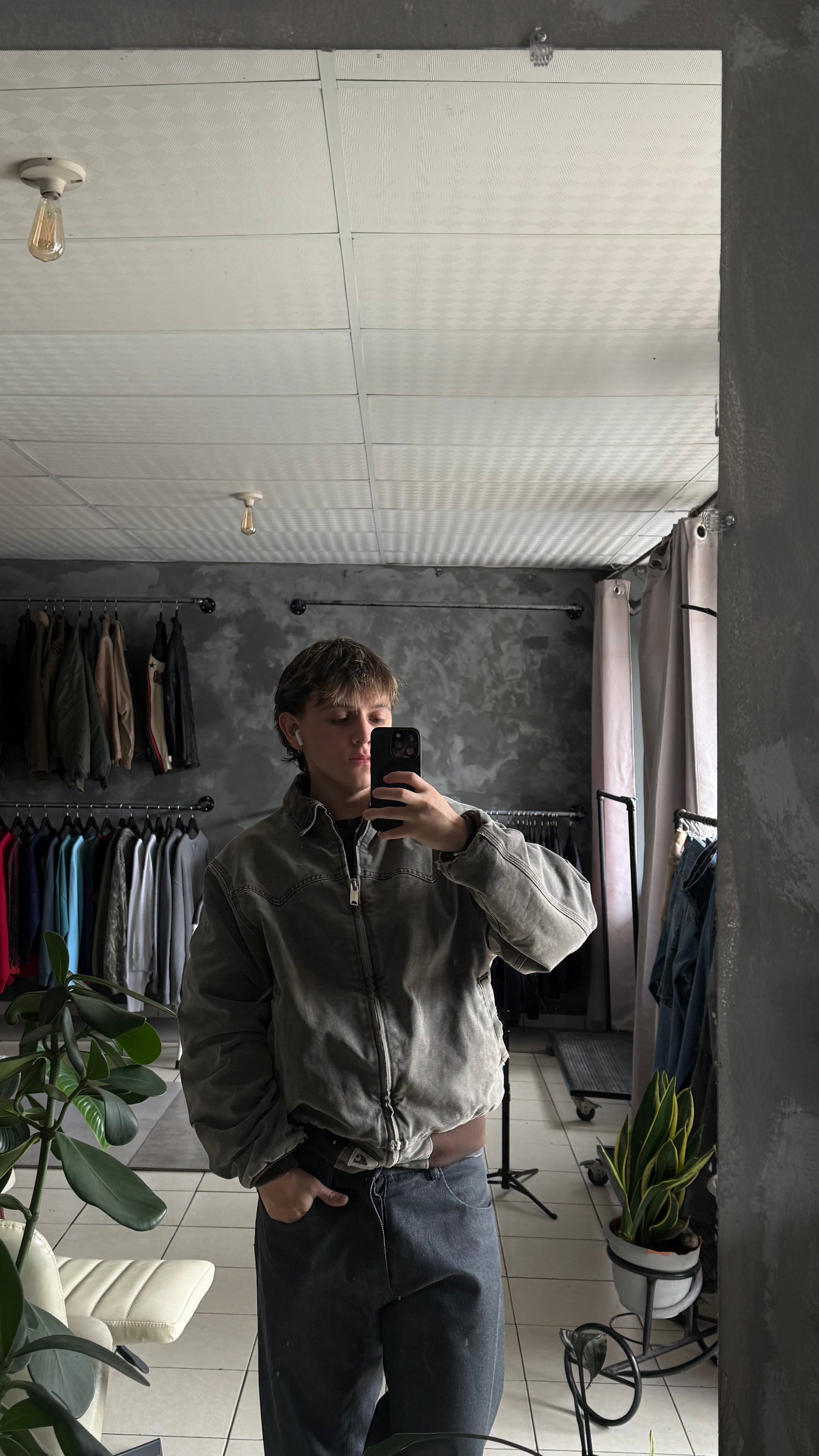 (L) VINTAGE CARHARTT SANTA FE AMAZING FADED JACKET