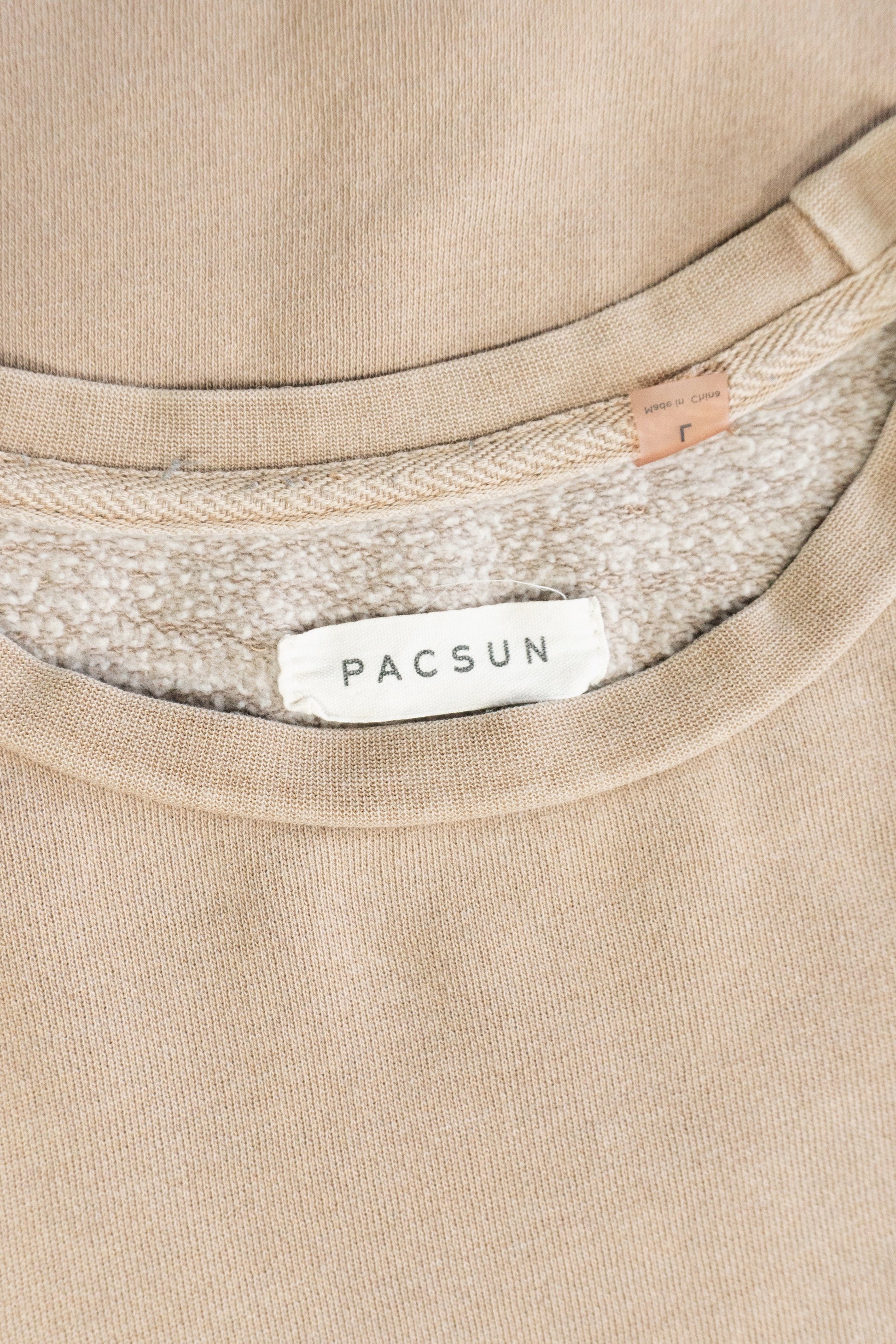 (L) PACSUN BEIGE CREWNECK