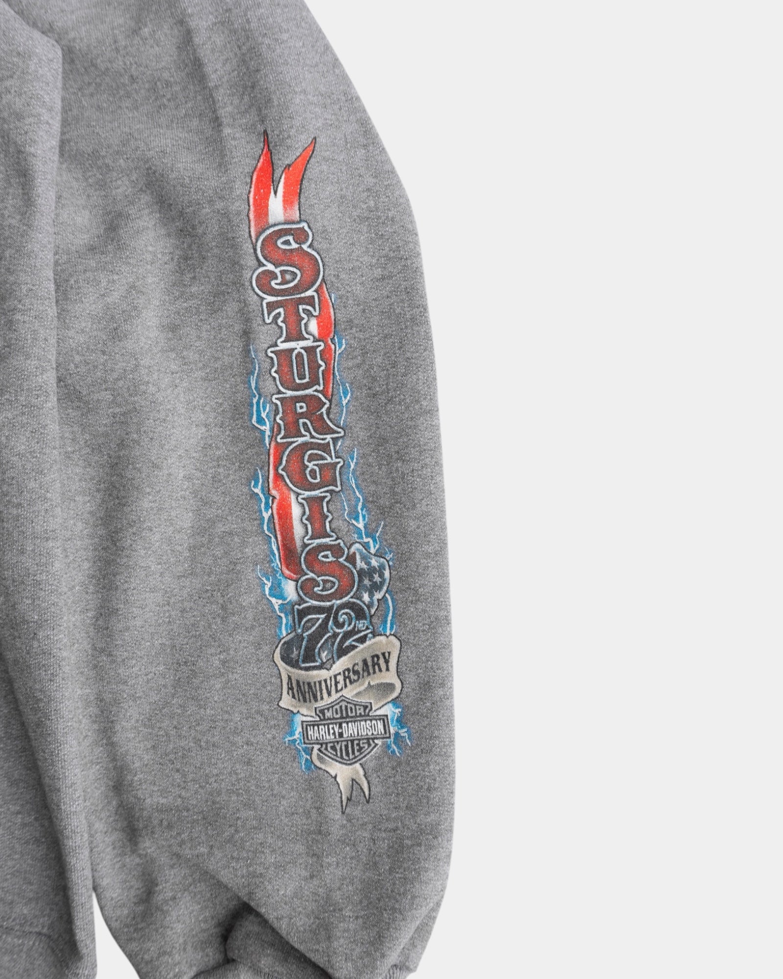 (L) HARLEY DAVIDSON STURGUIS FLAMES HOODIE FULL ZIP