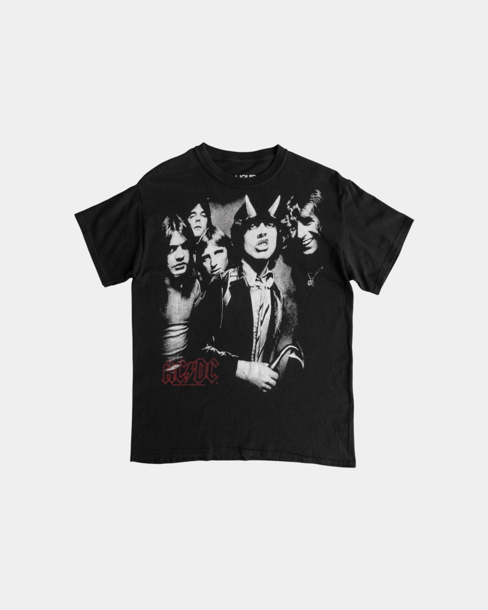 (M) ACDC BAND LIQUID BLUE TEE