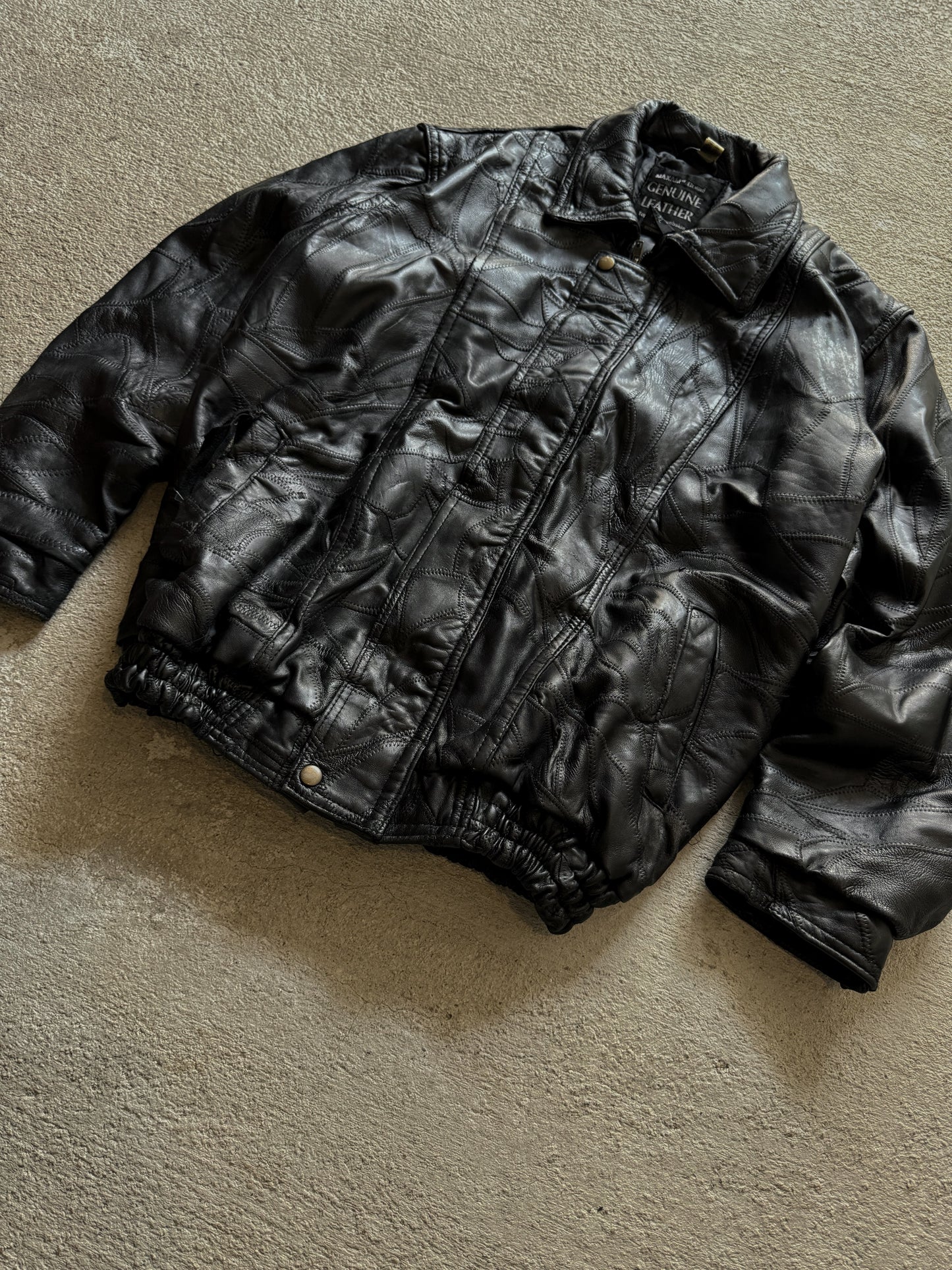 (XL) Vintage Maxam Genuine Leather Jacket