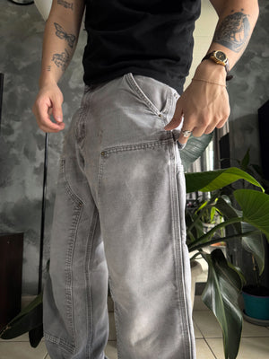 VINTAGE CARHARTT AMAZING FADED DOUBLE KNEE PANTS - 33x30