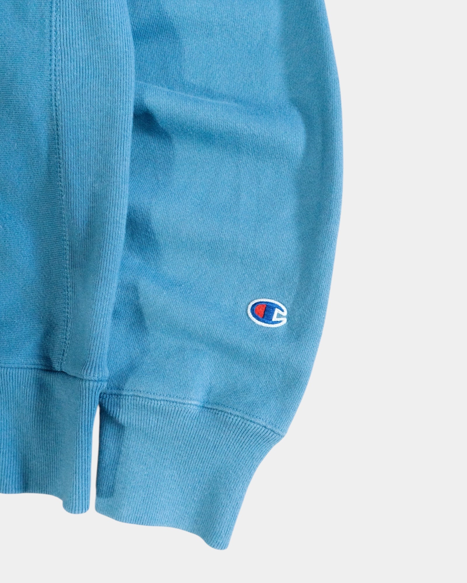 (M) CHAMPION REVERSE WEAVE SKY BLUE HOODIE FULL ZIP
