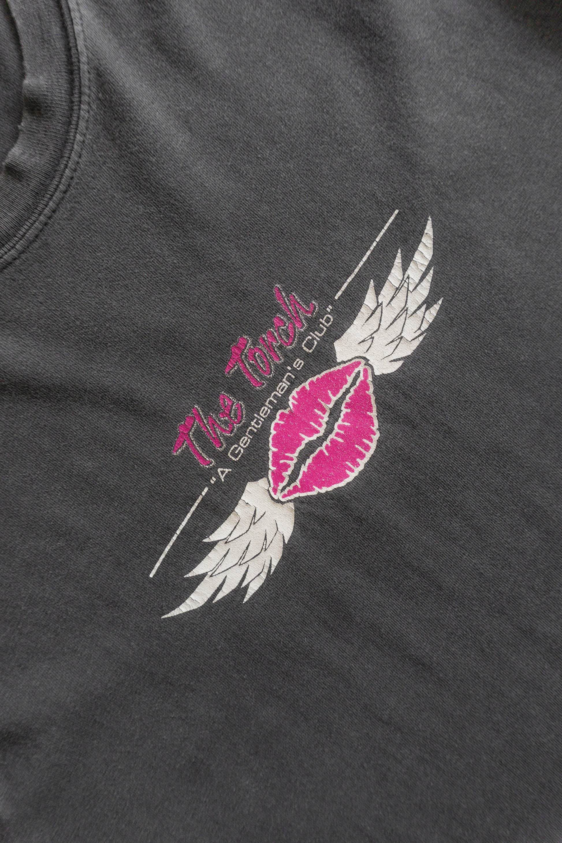 (BOXY L) 90’S VINTAGE HARLEY KISS CLUB FADED TEE