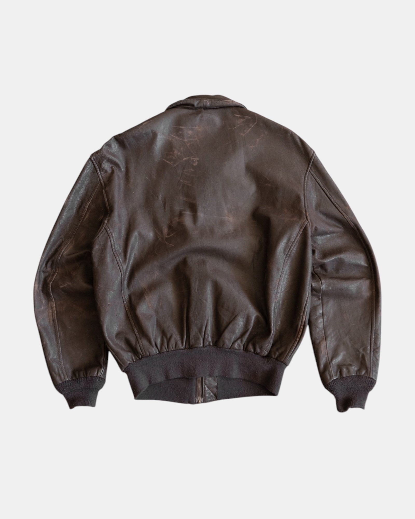 (L) 90’S VINTAGE COOPER TYPE A-2 LEATHER SMOKE JACKET