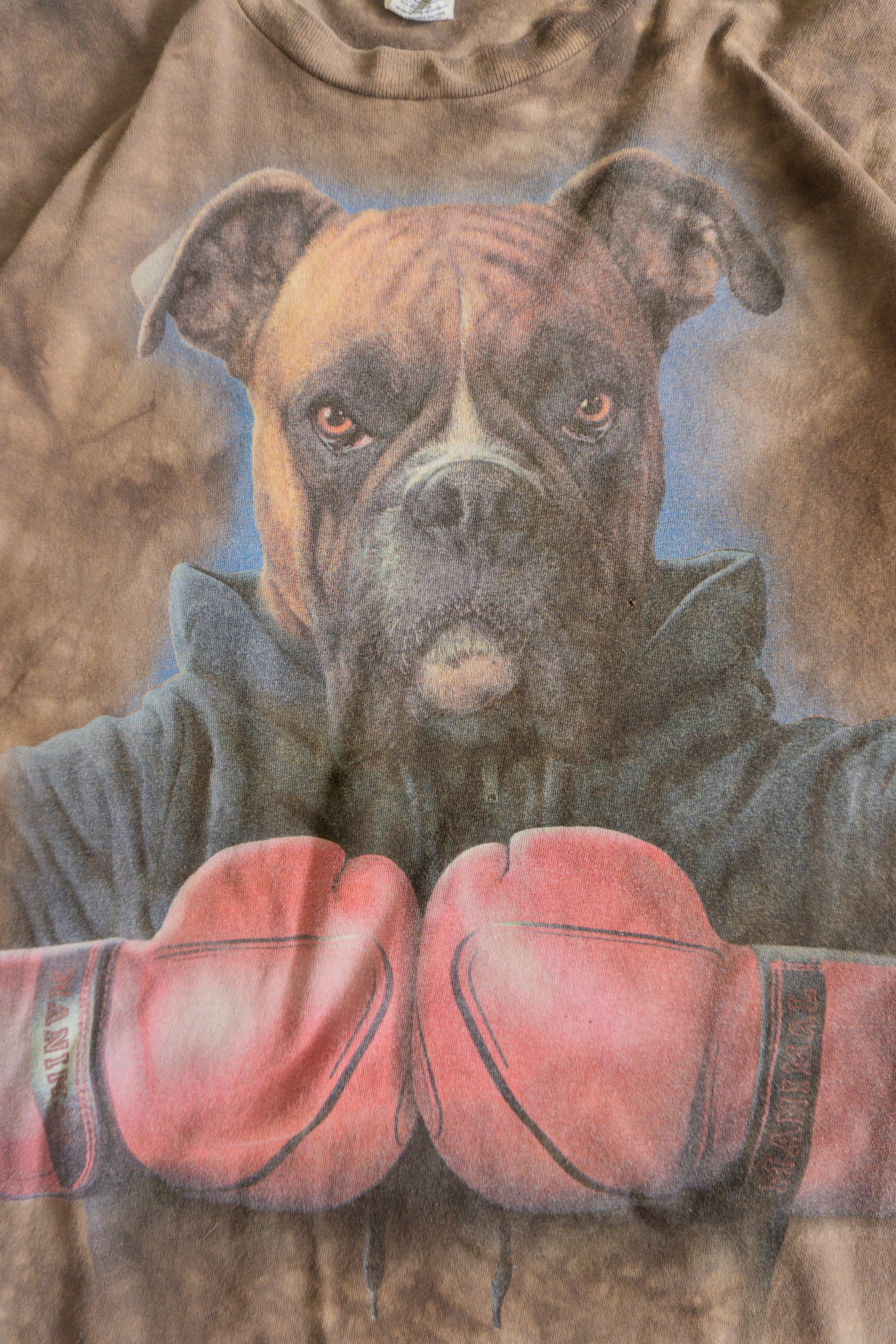 (XL) VINTAGE BOXER ROCKY ANIMAL ART TEE