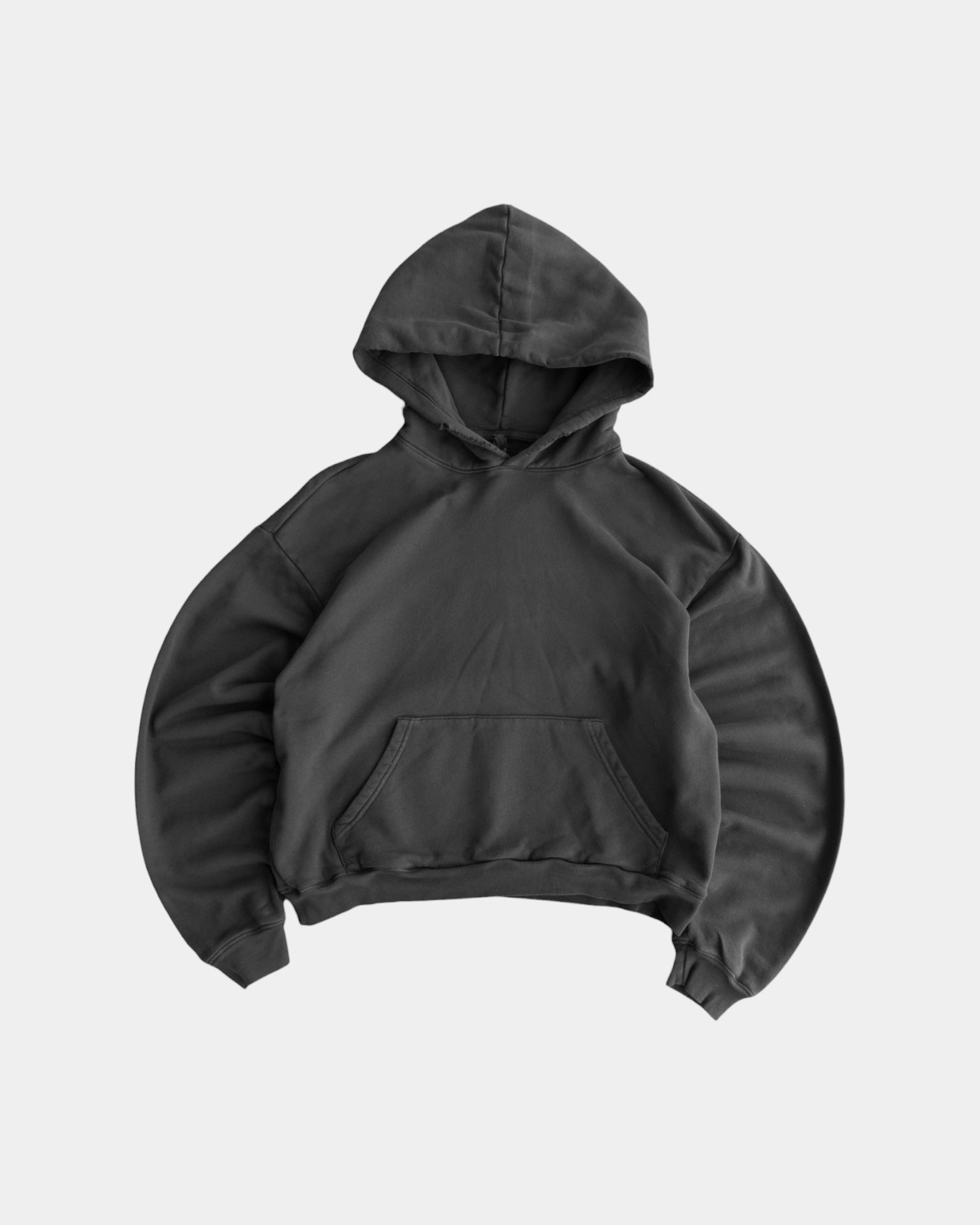 (S) DISTRESSED GRAY HOODIE