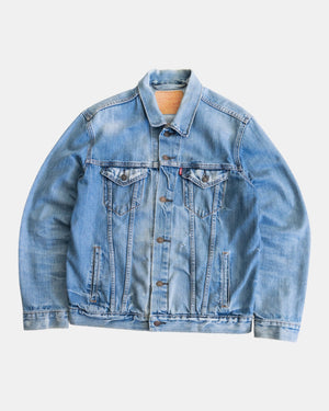 (L) VINTAGE LEVIS DENIM FADED TRUCKER JACKET