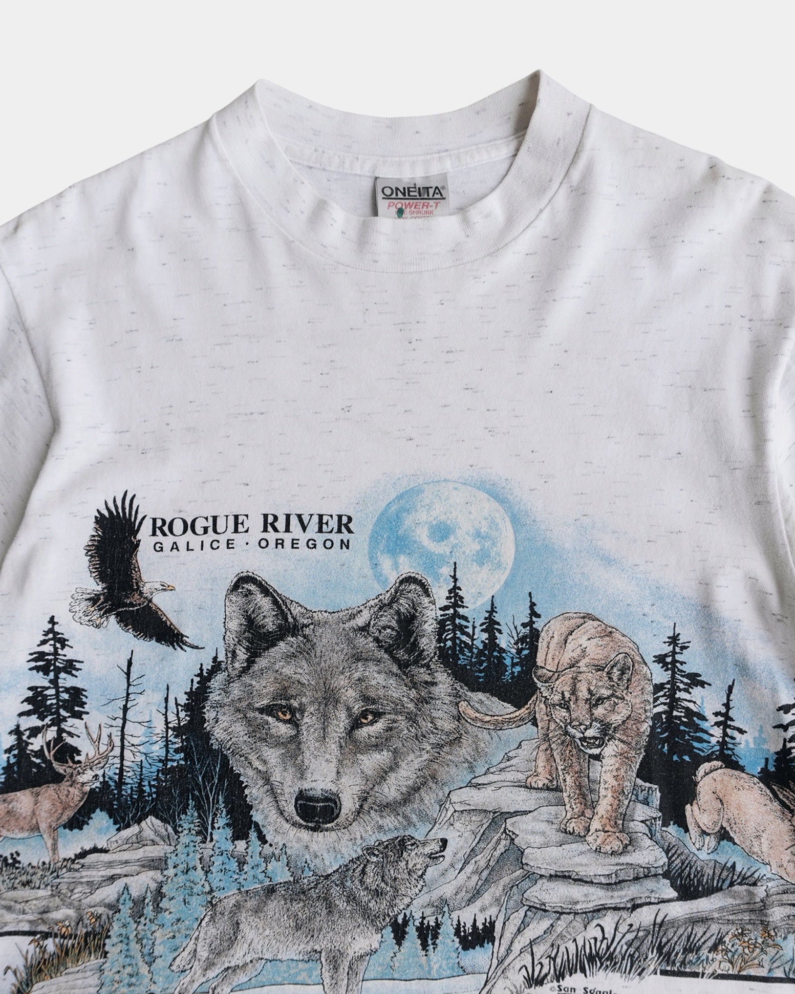 (M) 90’S VINTAGE WOLF NATURE ART TEE