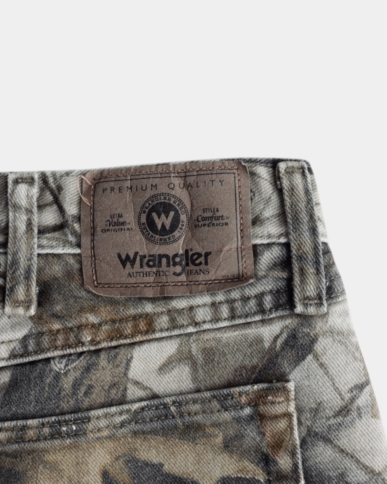VINTAGE WRANGLER X REALTREE CAMO DOUBLE KNEE PANTS - 34x32
