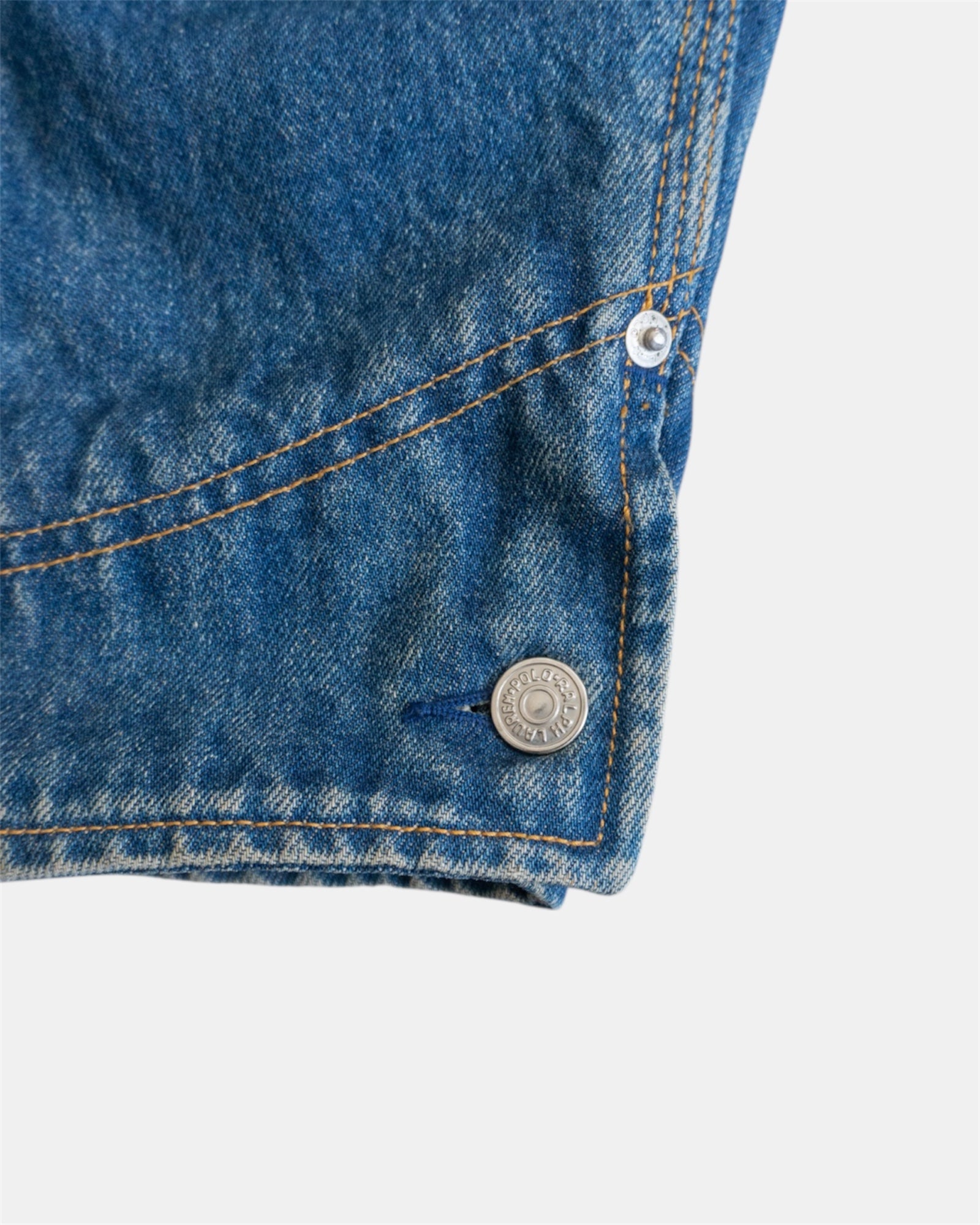(M) 1990’S RARE PIECE VINTAGE RALPH LAUREN  DENIM AZTEC JACKET