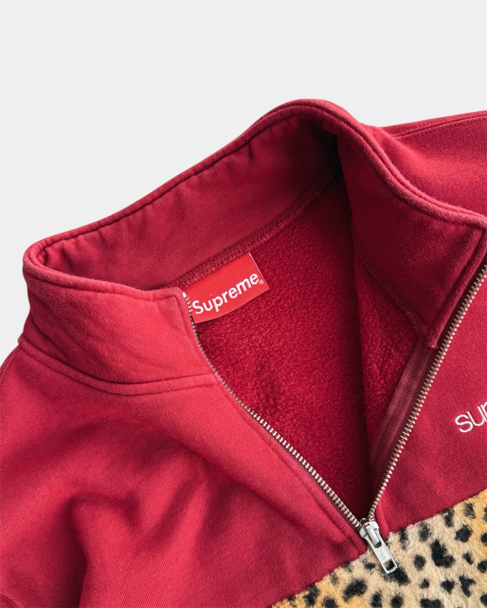(M) SUPREME LEOPARD PANEL SWEATER (OG)