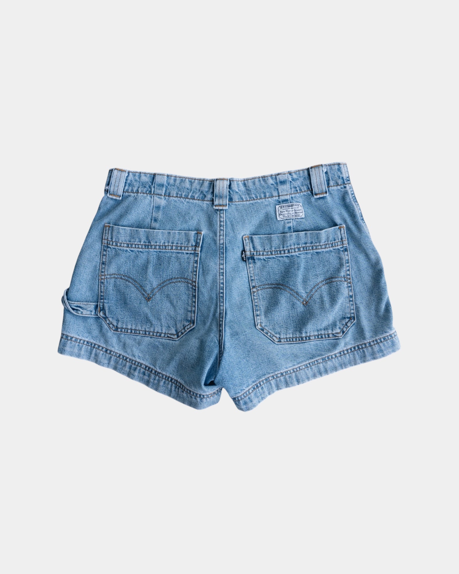 VINTAGE LEVIS DENIM CARPENTER SHORT - 38 WOMEN