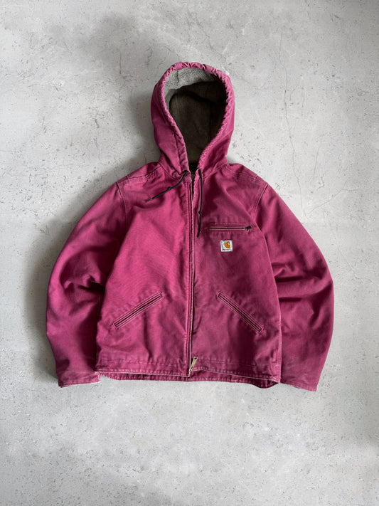 (S-M) VINTAGE CARHARTT PINK SHERPA JACKET