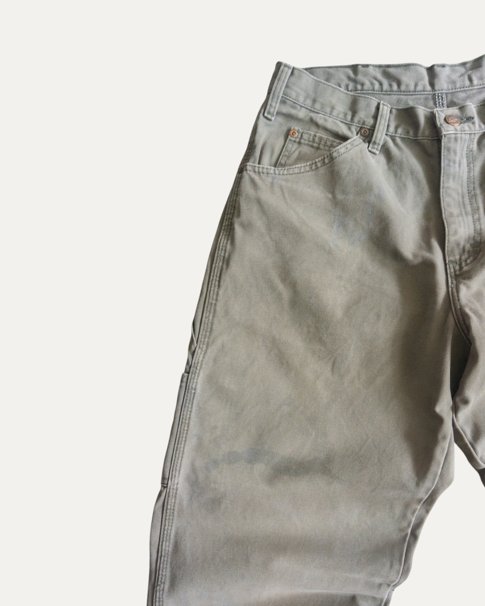 VINTAGE DICKIES CARPENTER OLIVE GREEN PANTS - 32x32