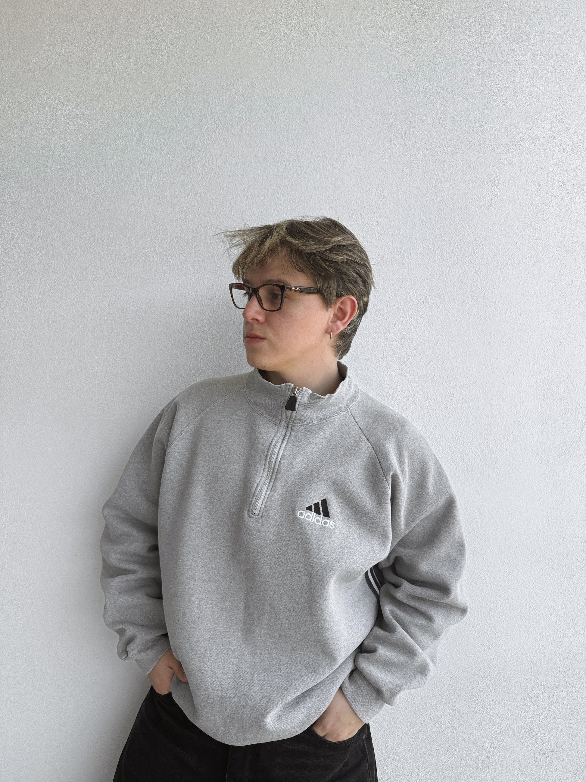 (L) 2000’S VINTAGE ADIDAS QUARTER ZIP