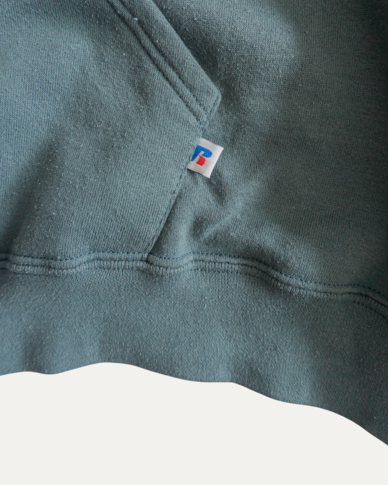 (XL) RUSSELL BLANK LIGHT GREEN HOODIE FULL ZIP