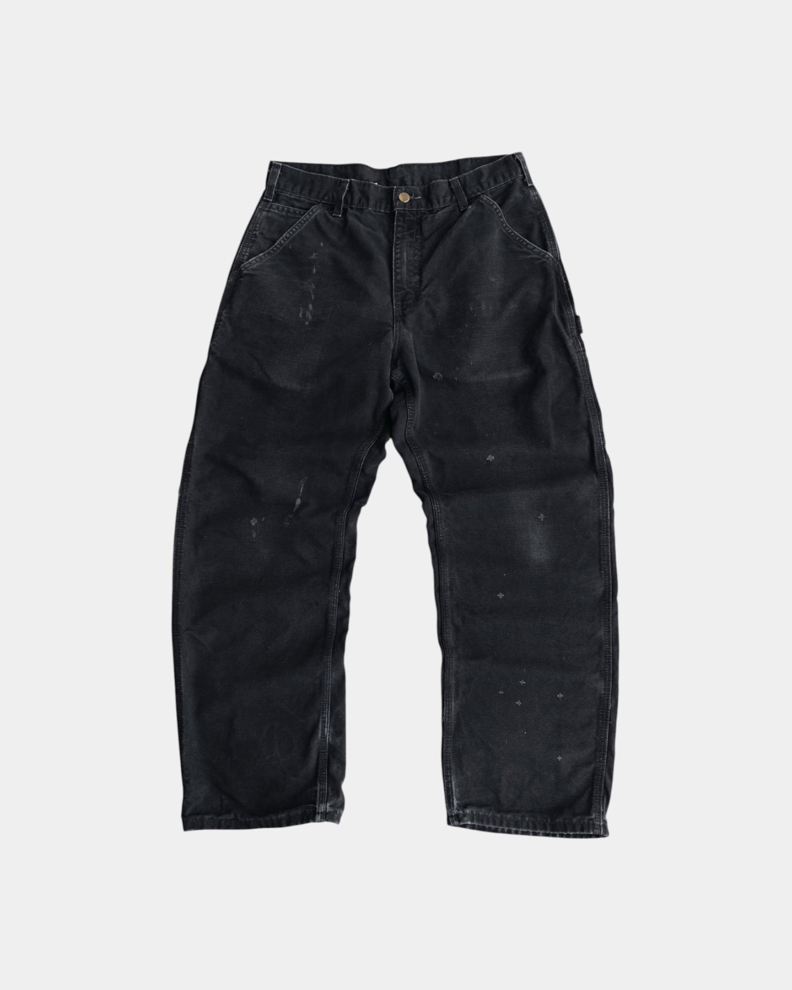 VINTAGE CARHARTT NAVY WORKWEAR FADED PANTS - 32x30