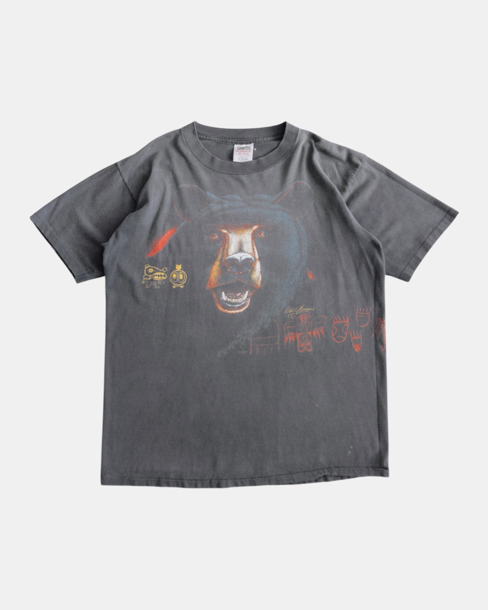 (FIT L) 90’S VINTAGE SUNFADED POTTERS COUNTY BLACK BEAR TEE