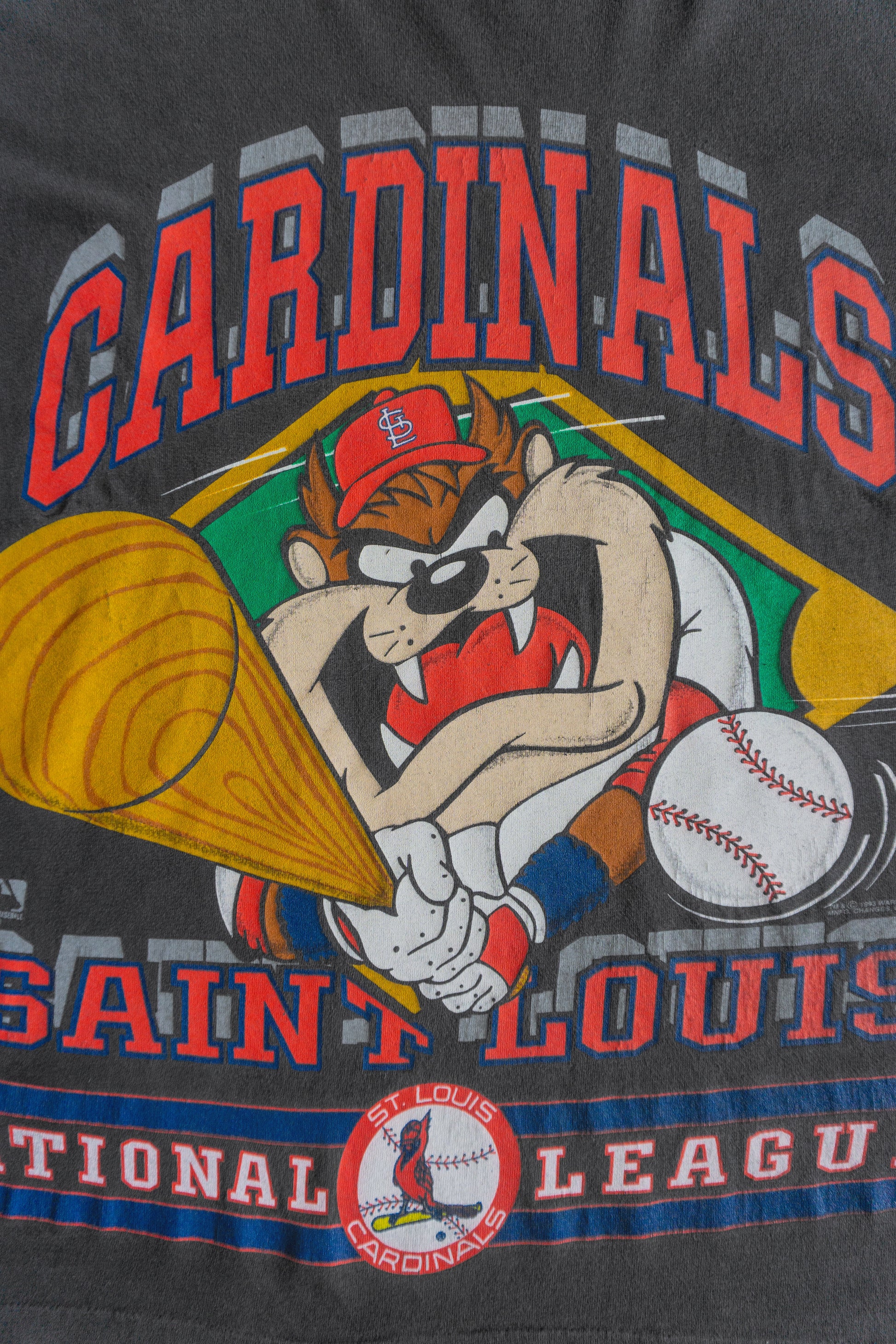 (L) 90’S VINTAGE LOONEY TUNES CARDINALS TAZ TEE