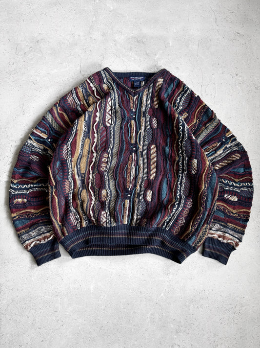 (L-XL) VINTAGE ROUNDTREE TYPE COOGI SWEATER