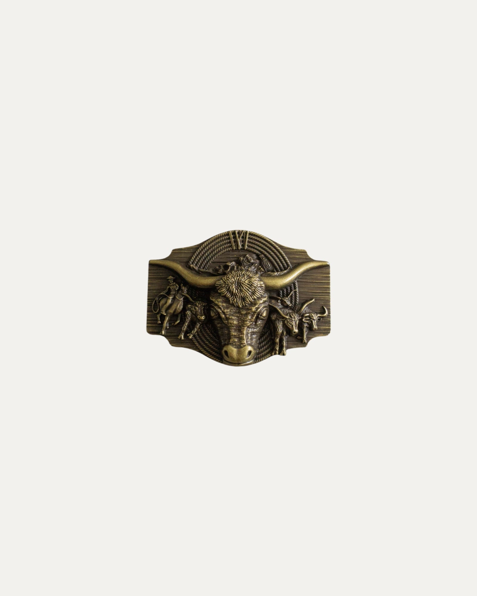 COWBOY BULL HEAD BELT BUCKLE
