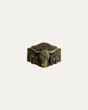 COWBOY BULL HEAD BELT BUCKLE
