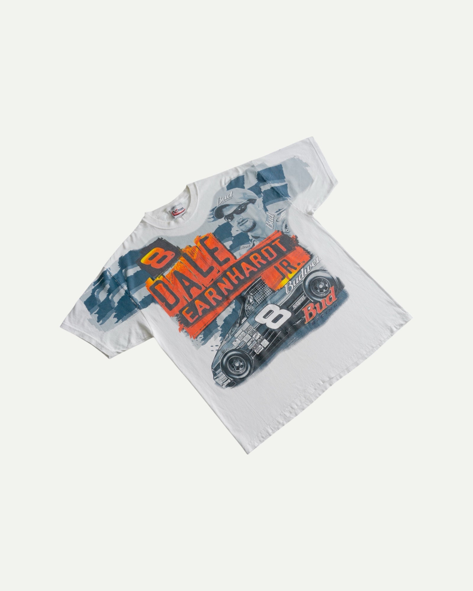 (L) 00’S VINTAGE NASCAR RACING DALE EARNHARDT AOP TEE