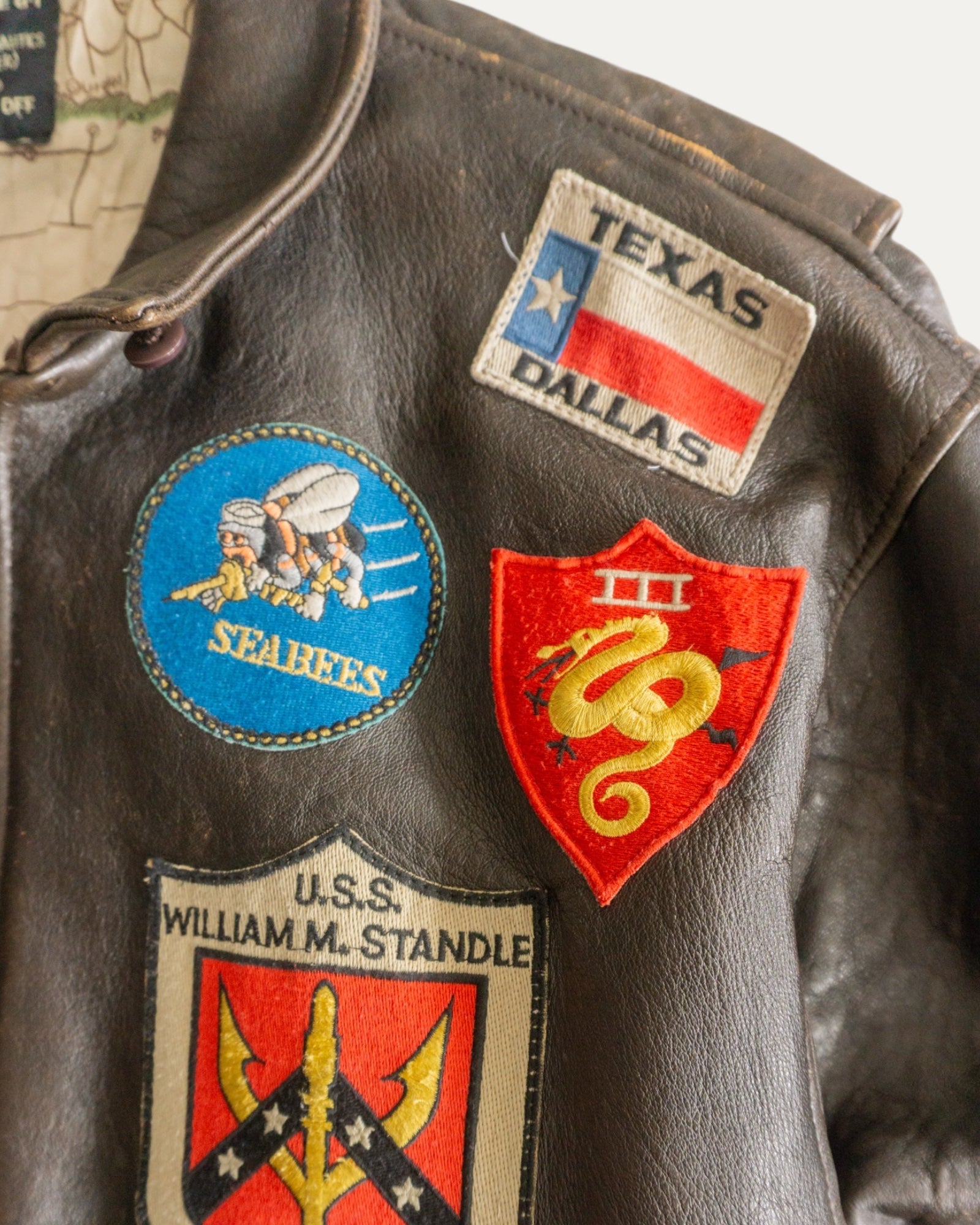 (L) RARE VINTAGE AVIREX LEATHER TYPE G-1 TOP GUN JACKET